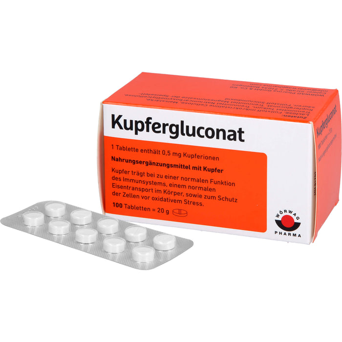 WÖRWAG Pharma Kupfergluconat Tabletten, 100 St. Tabletten