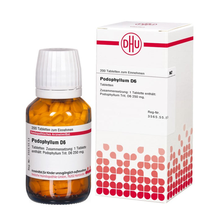 DHU Podophyllum D6 Tabletten, 200 St. Tabletten