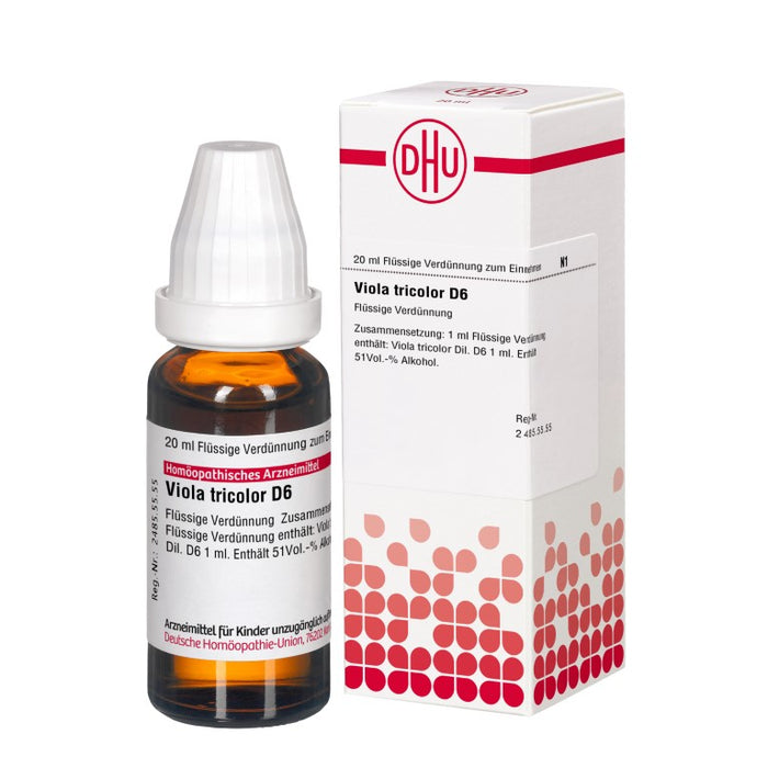 Viola tricolor D6 DHU Dilution, 20 ml Lösung