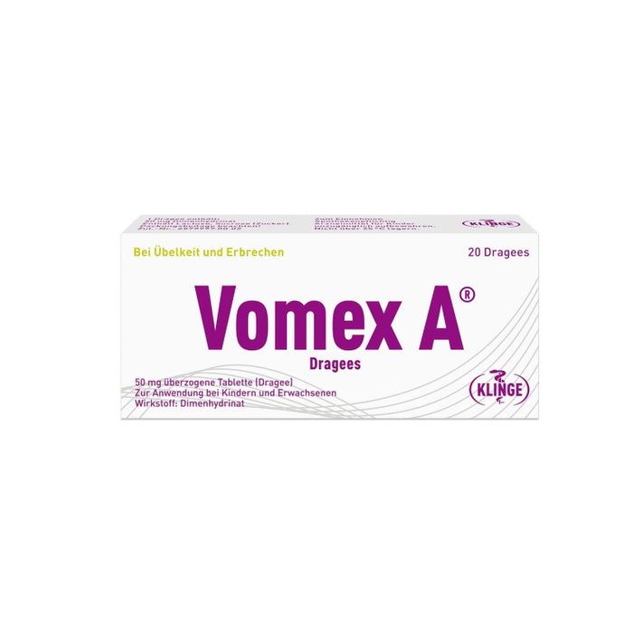 Vomex A Dragees, 20 pc Tablettes