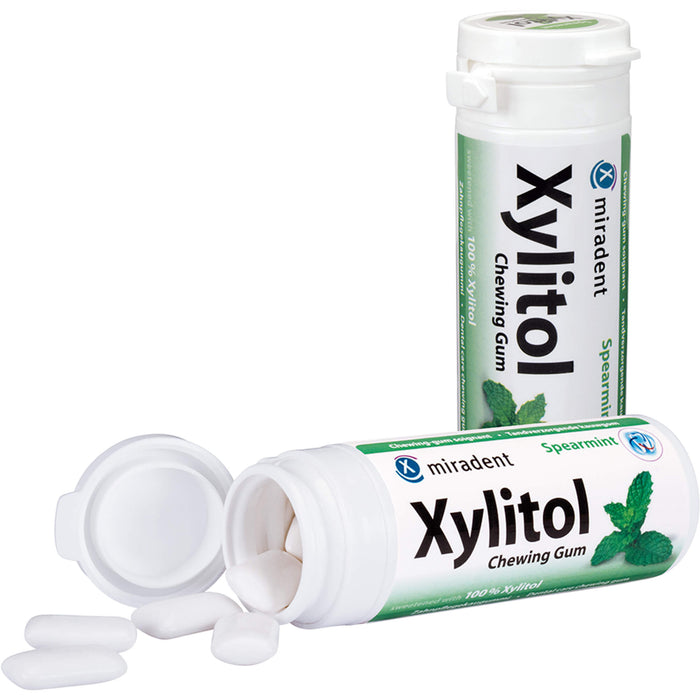 miradent Xylitol Kaugummi Spearmint, 30 pc Gomme à mâcher