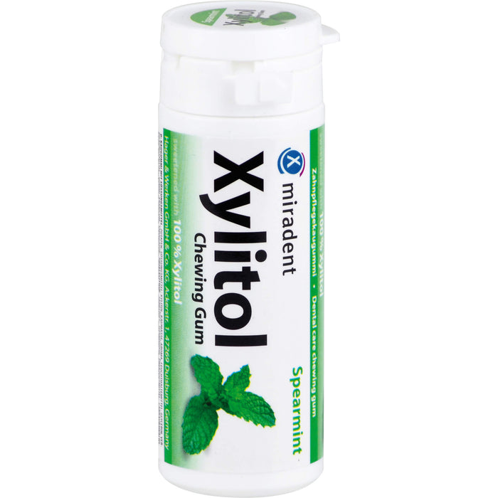 miradent Xylitol Kaugummi Spearmint, 30 pc Gomme à mâcher