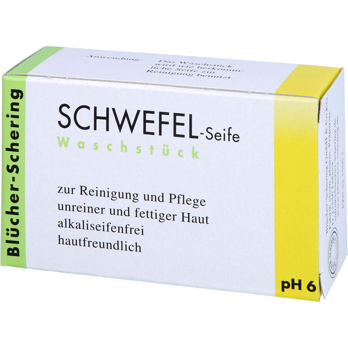 Blücher-Schering Schwefel-Seife Waschstück, 100 g pain de savon