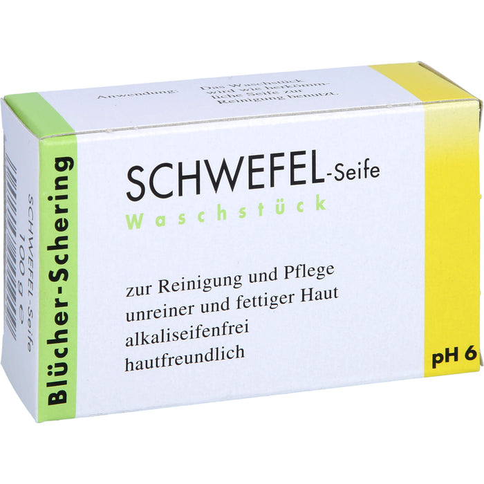 Blücher-Schering Schwefel-Seife Waschstück, 100 g pain de savon