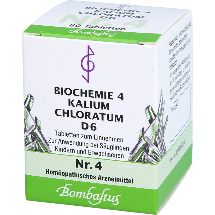 Biochemie 4 Kalium chloratum Bombastus D6 Tbl., 80 St TAB