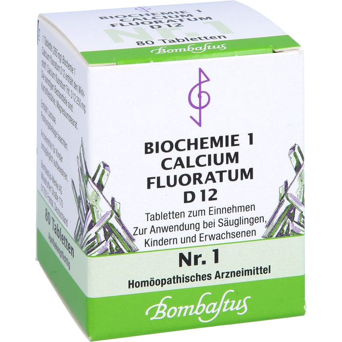 Bombastus Biochemie 1 Calcium fluoratum D 12 Tabletten, 80 pc Tablettes