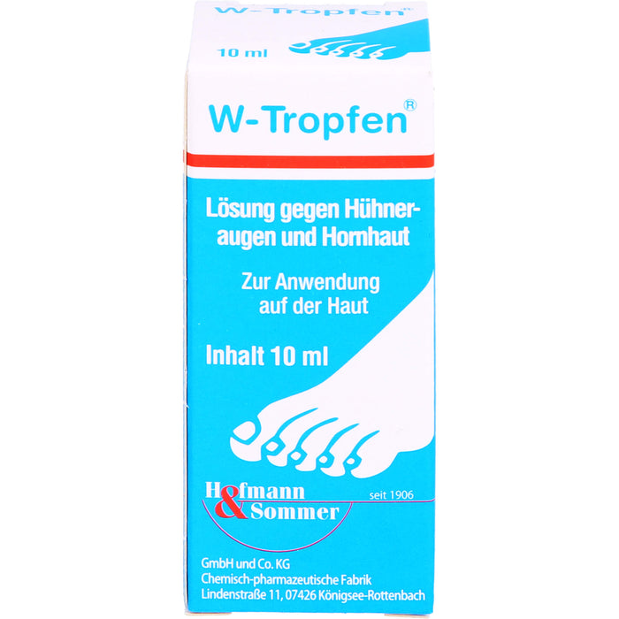 W-Tropfen gegen Hühneraugen und Hornhaut, 10 ml Lösung