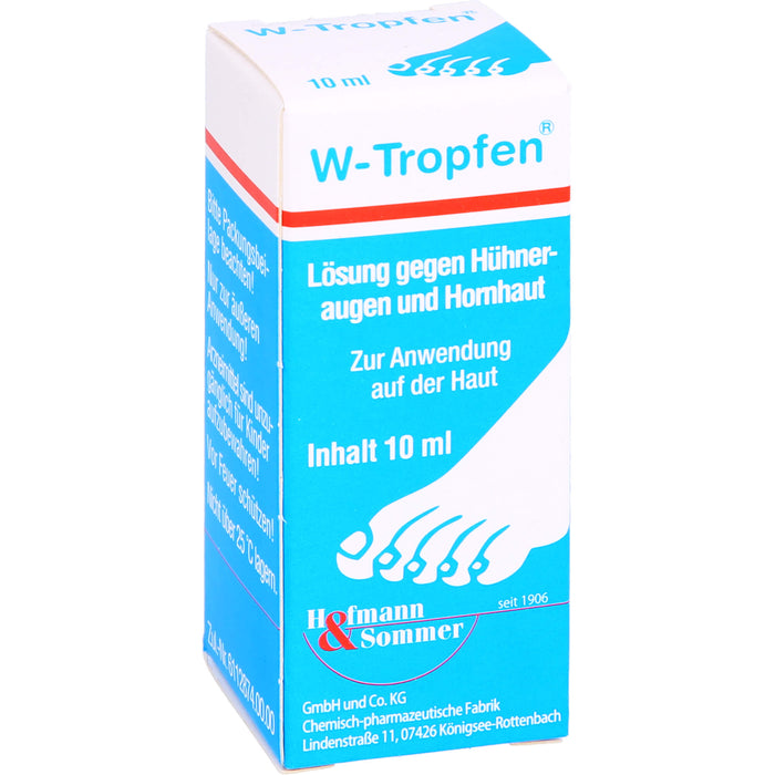 W-Tropfen gegen Hühneraugen und Hornhaut, 10 ml Lösung