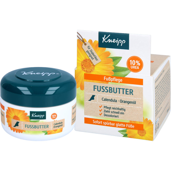 Kneipp Fussbutter Ringelblume-Rosmarin reichhaltige Pflege für trockene Füße, 100 g Crème