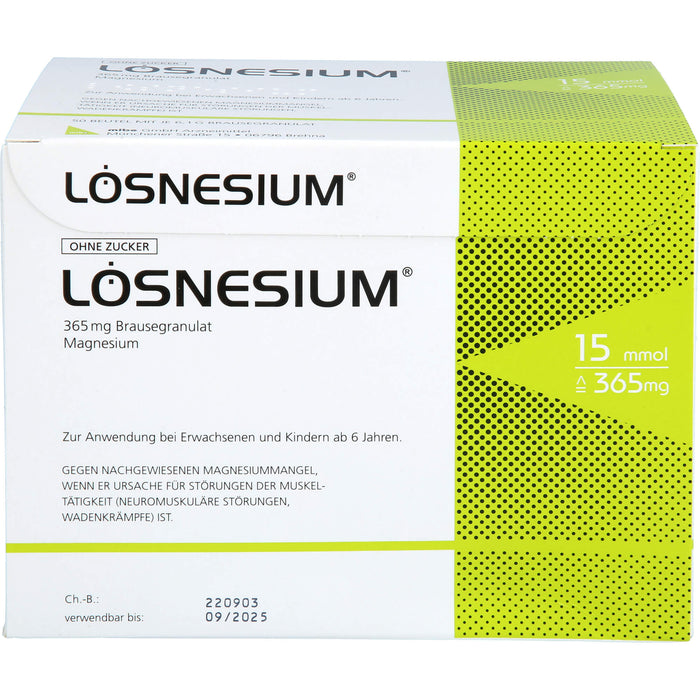 LÖSNESIUM Brausegranulat bei Magnesiummangel, 50 pcs. Sachets