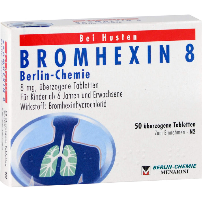 BERLIN-CHEMIE BROMHEXIN 8 Tabletten bei Husten, 50 pc Tablettes