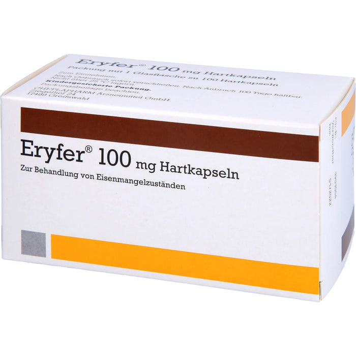 CHEPLAPHARM Eryfer 100 mg Hartkapseln zur Behandlung von Eisenmangelzuständen, 100 pc Capsules