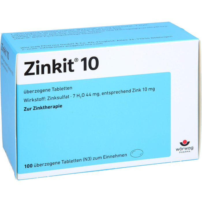 Zinkit 10, Überzogene Tabletten, 100 St UTA