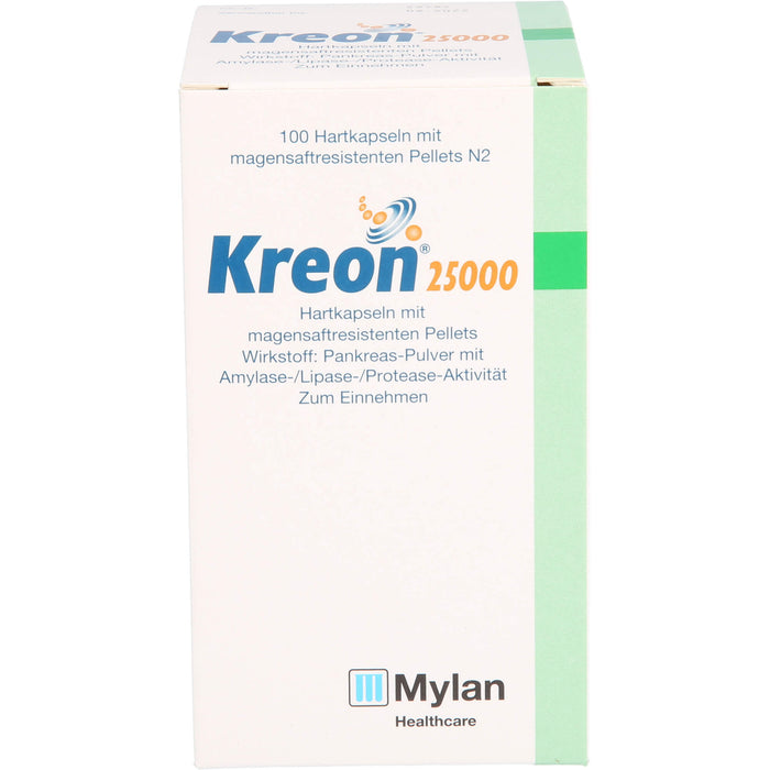 Kreon 25 000, Hartkapseln mit magensaftresistenten Pellets, 100 pcs. Capsules