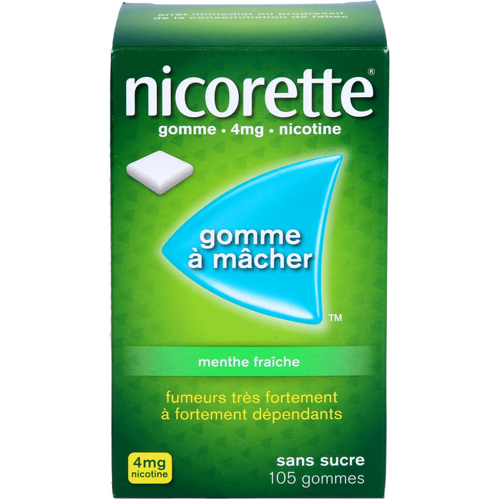 nicorette Kaugummi freshmint 4 mg Reimport EMRAmed, 105 pc Gomme à mâcher