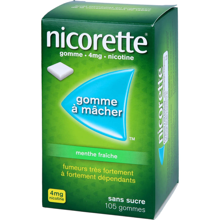 nicorette Kaugummi freshmint 4 mg Reimport EMRAmed, 105 pc Gomme à mâcher