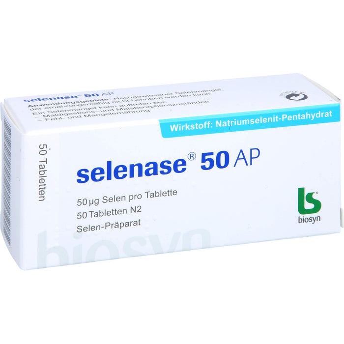 selenase 50 AP Tabletten bei nachgewiesenem Selenmangel, 50 St. Tabletten