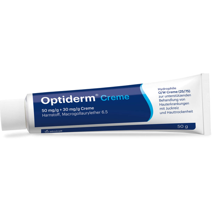 Optiderm Creme bei Hauterkrankungen mit Juckreiz und Hauttrockenheit, 50 g Cream