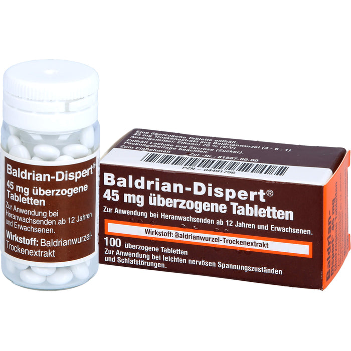 Baldrian-Dispert 45 mg überzogene Tabletten, 100 pcs. Tablets