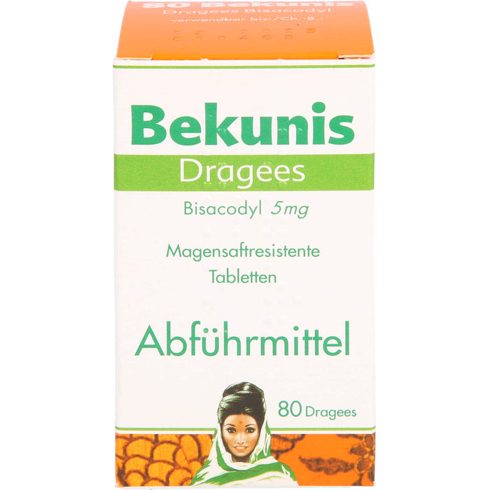 Bekunis Dragees Bisacodyl 5 mg Abführmittel, 80 pc Tablettes