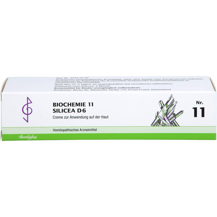 Bombastus Biochemie 11 Silicea D 6 Creme, 100 ml Crème