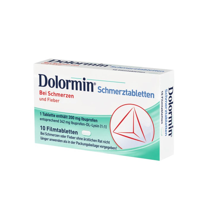 Dolormin Schmerztabletten bei Schmerzen und Fieber, 10 pc Tablettes