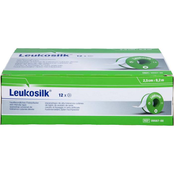 LEUKOSILK 9,2MX2,5CM, 12 St PFL