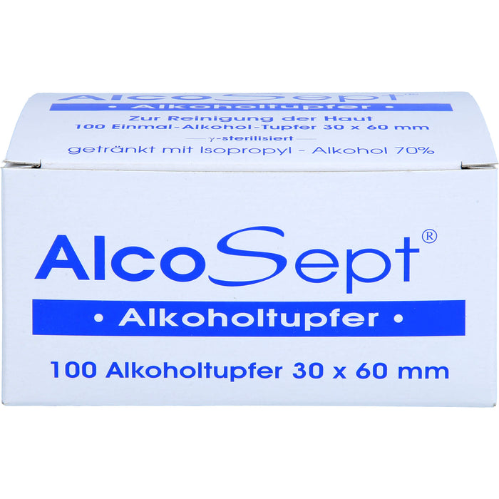 AlcoSept Alkoholtupfer zur Reinigung der Haut, 100 pc Écouvillon