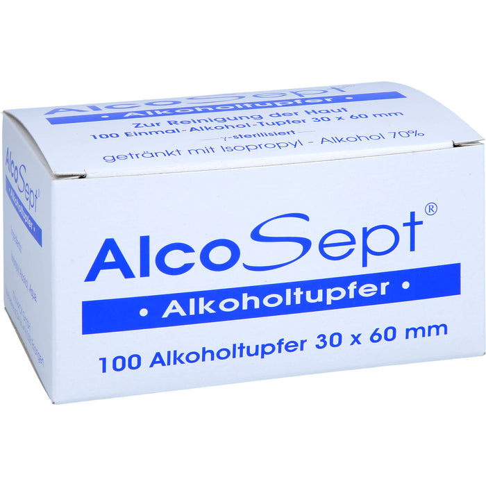 AlcoSept Alkoholtupfer zur Reinigung der Haut, 100 pc Écouvillon