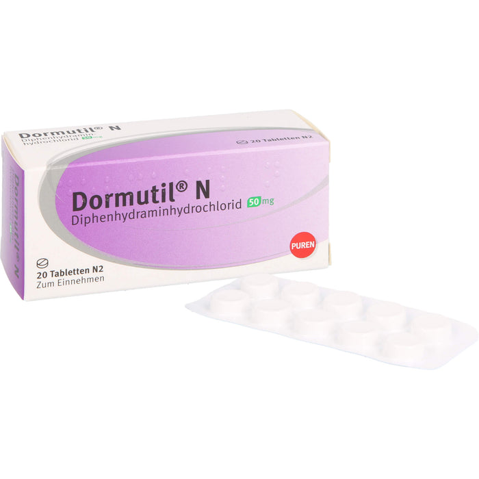 Dormutil N Tabletten bei Einschlaf- und Durchschlafstörungen, 20 pc Tablettes