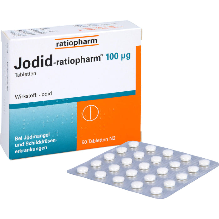 Jodid-ratiopharm 100 µg Tabletten bei Jodmangel, 50 pcs. Tablets