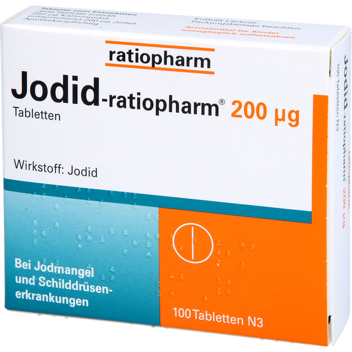 Jodid-ratiopharm 200 µg Tabletten, 100 pcs. Tablets