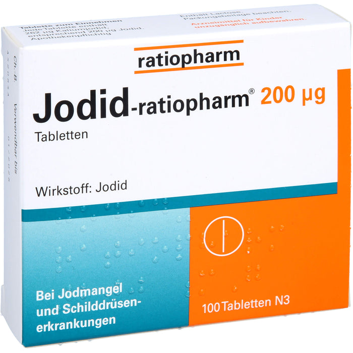 Jodid-ratiopharm 200 µg Tabletten, 100 pcs. Tablets