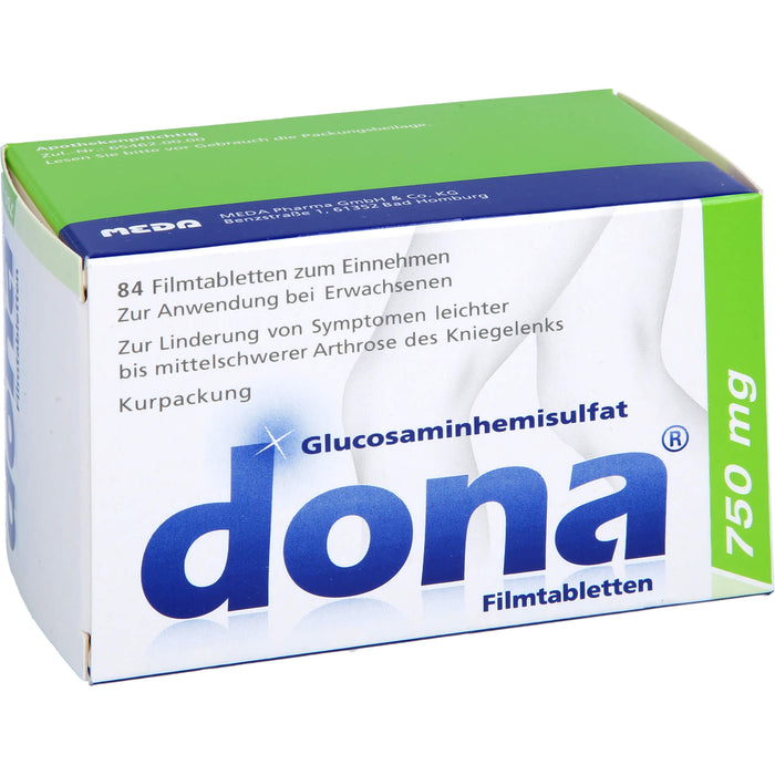 dona 750 mg Tabletten bei Arthrose des Kniegelenks, 84 St. Tabletten