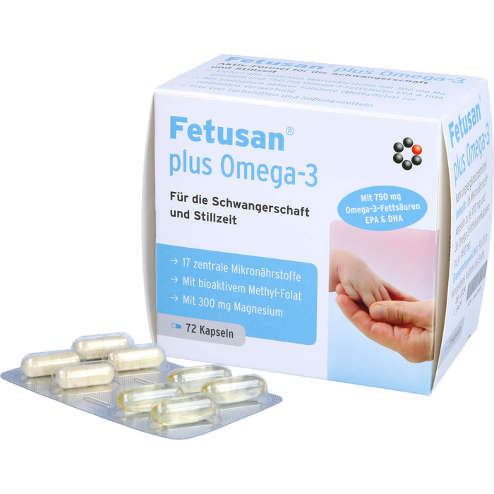 Fetusan plus Omega-3 Kapseln für Schwangerschaft und Stillzeit, 72 pc Capsules