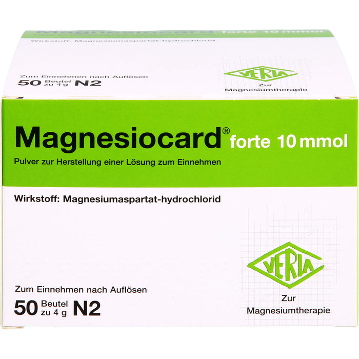 Magnesiocard forte 10 mmol Pulver zur Behandlung bei Magnesiummangel, 50 pcs. Sachets