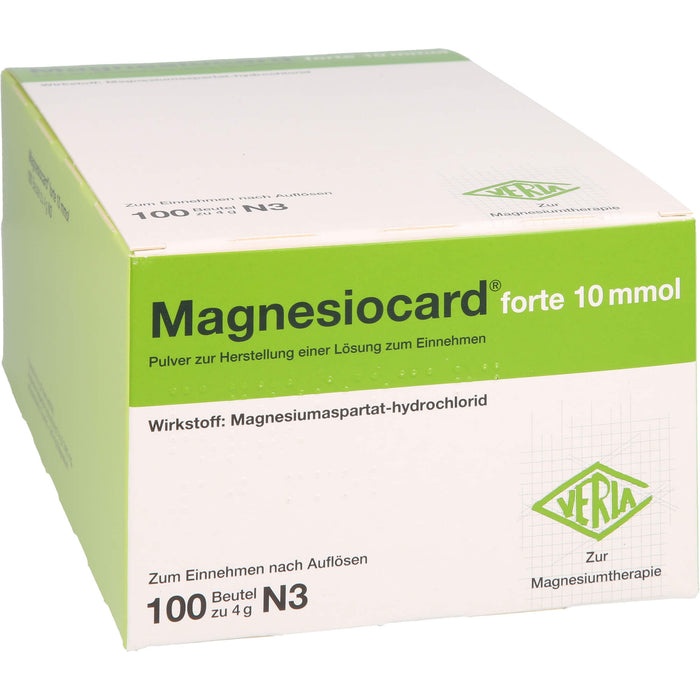 Magnesiocard forte 10 mmol, Pulver zur Herstellung einer Lösung zum Einnehmen, 100 St PLE