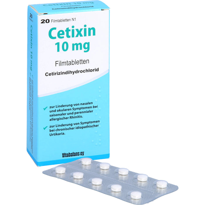 Cetixin 10 mg Filmtabletten bei Allergien, 20 pc Tablettes