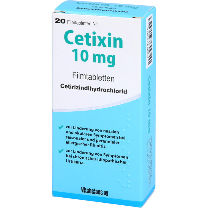 Cetixin 10 mg Filmtabletten bei Allergien, 20 pcs. Tablets