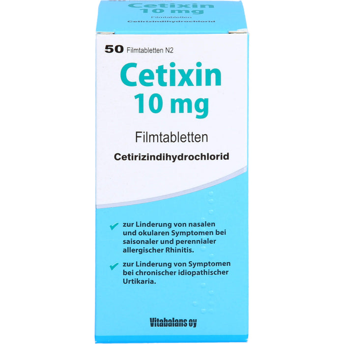 Cetixin 10 mg Filmtabletten bei Allergien, 50 pc Tablettes