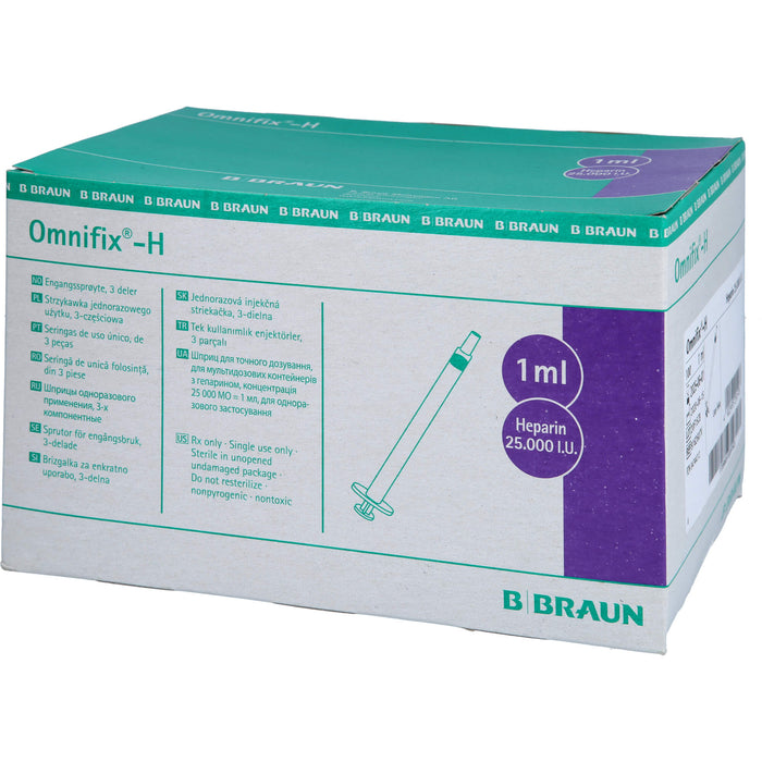 OMNIFIX Heparin 25,000 I.E.Latexfrei, 100X1 ml SRI