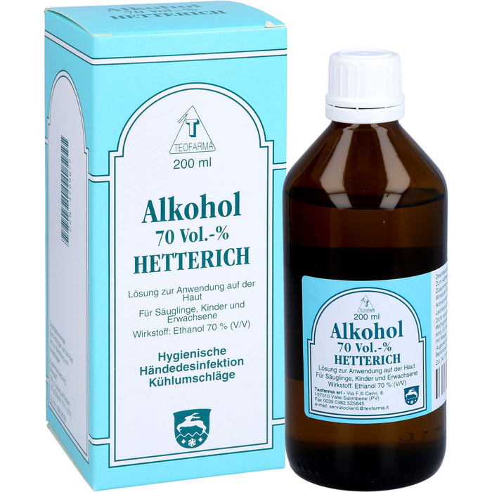 Alkohol 70 Vol. % HETTERICH, 200 ml Lösung