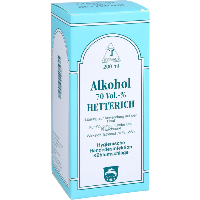 Alkohol 70 Vol. % HETTERICH, 200 ml Lösung