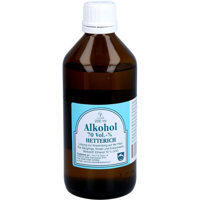 Alkohol 70 Vol. % HETTERICH, 200 ml Lösung