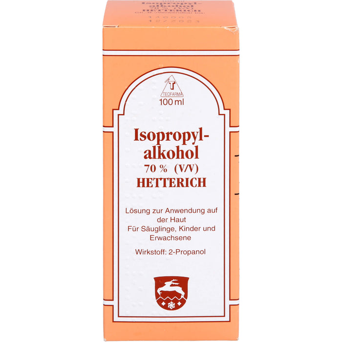 Isopropylalkohol 70 % Hetterich Desinfektionslösung, 100 ml Solution