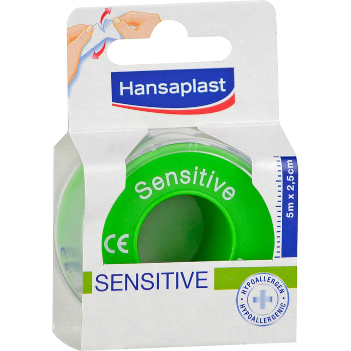 Hansaplast Sensitive Fixierpflaster 5 m x 2,5 cm, 1 pc Pansement