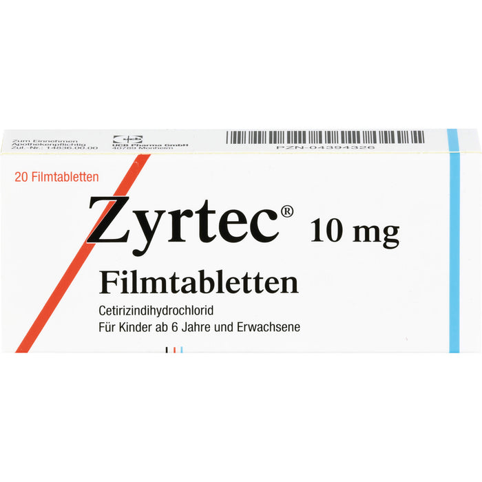 Zyrtec 10 mg Beragena Filmtabletten bei Allergien, 20 St. Tabletten