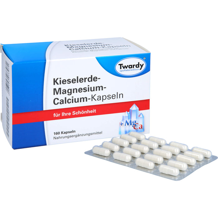 Twardy Kieselerde-Magnesium-Calcium-Kapseln für Ihre Schönheit, 160 pcs. Capsules