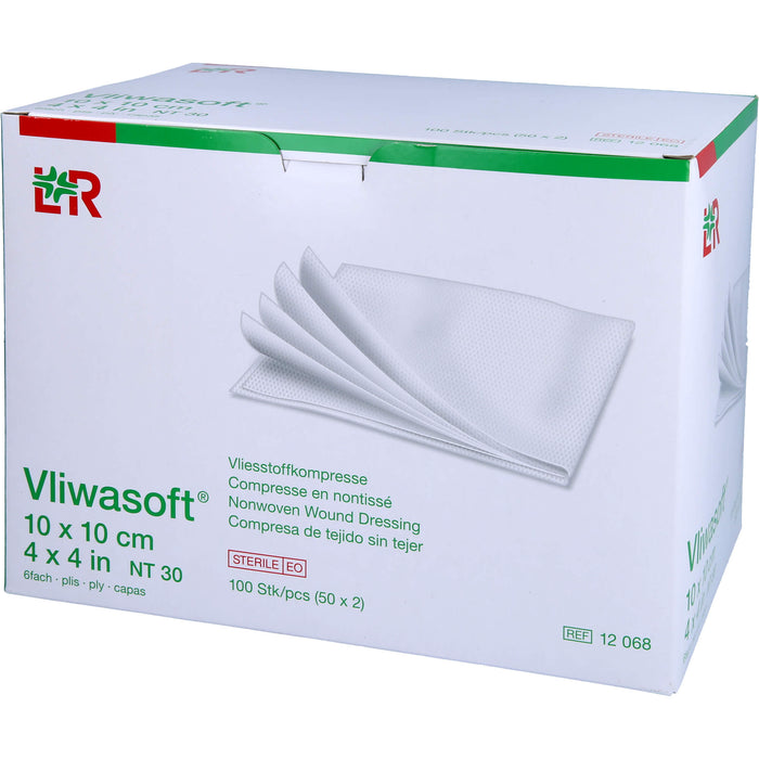 VLIWASOFT Vlieskompressen steril 10 x 10 cm, 100 St. Kompressen