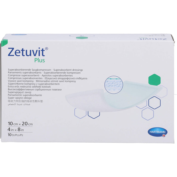 Zetuvit Plus extrastarke Saugkompr.ster10x20cm CPC, 10 St KOM